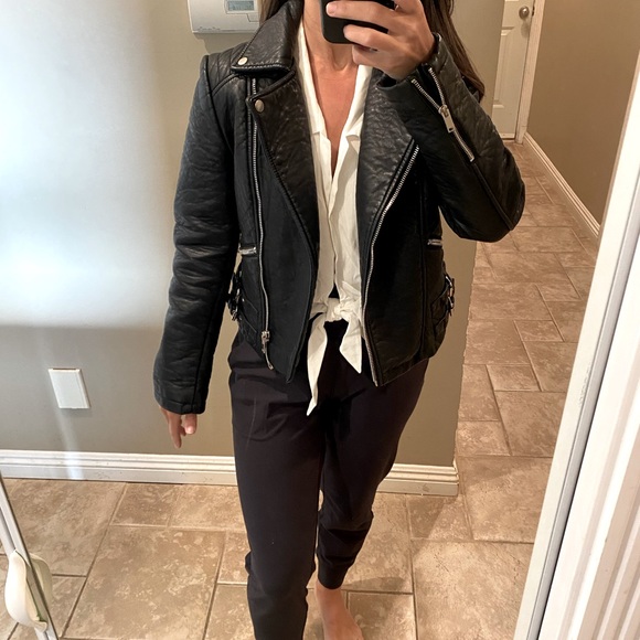 Faux Leather Moto Jacket Forever 21 - Picture 1 of 5